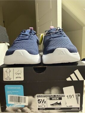 adidas Kids Navy Knit Slip-On Sneakers with White Sole
